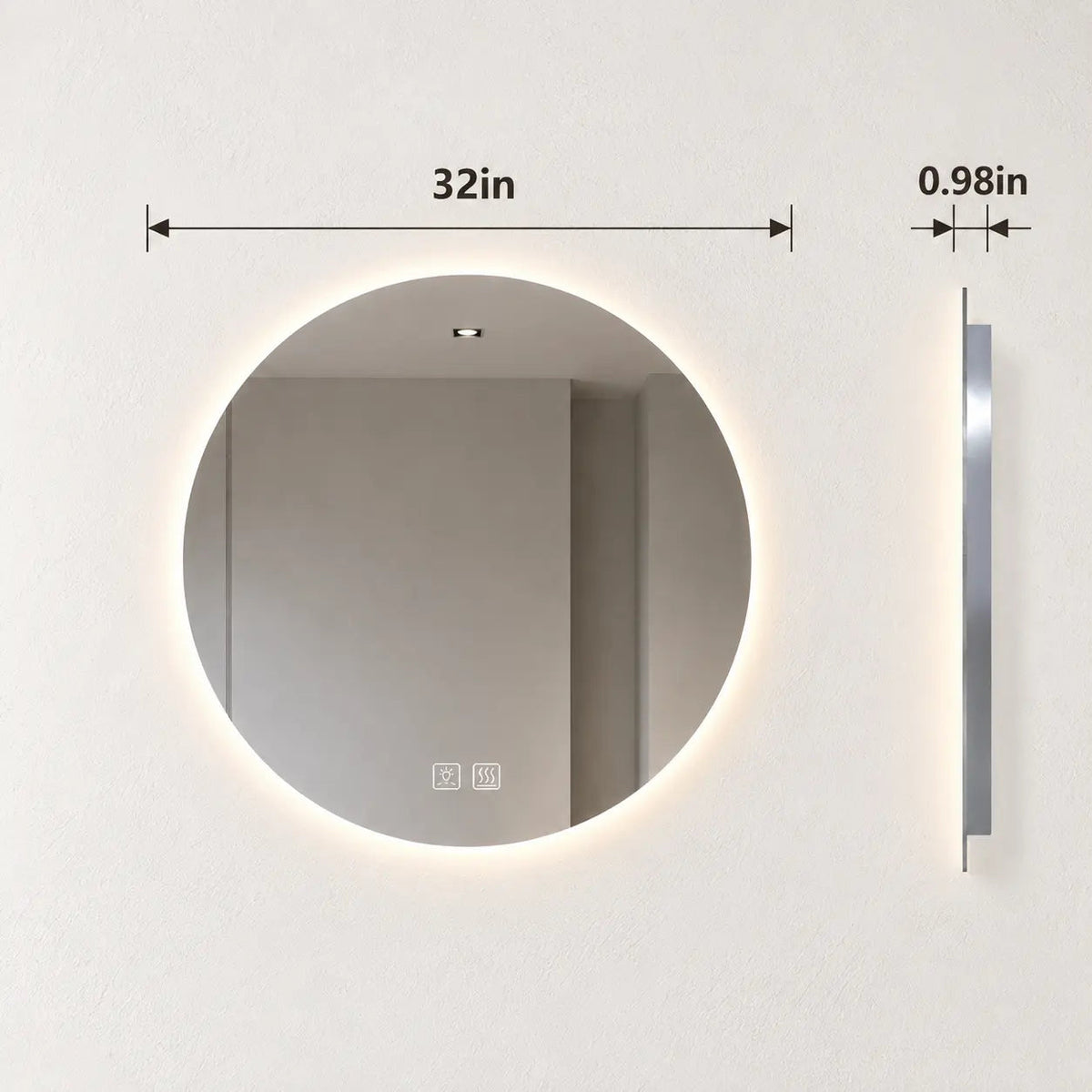Round Backlit LED Vanity Mirror