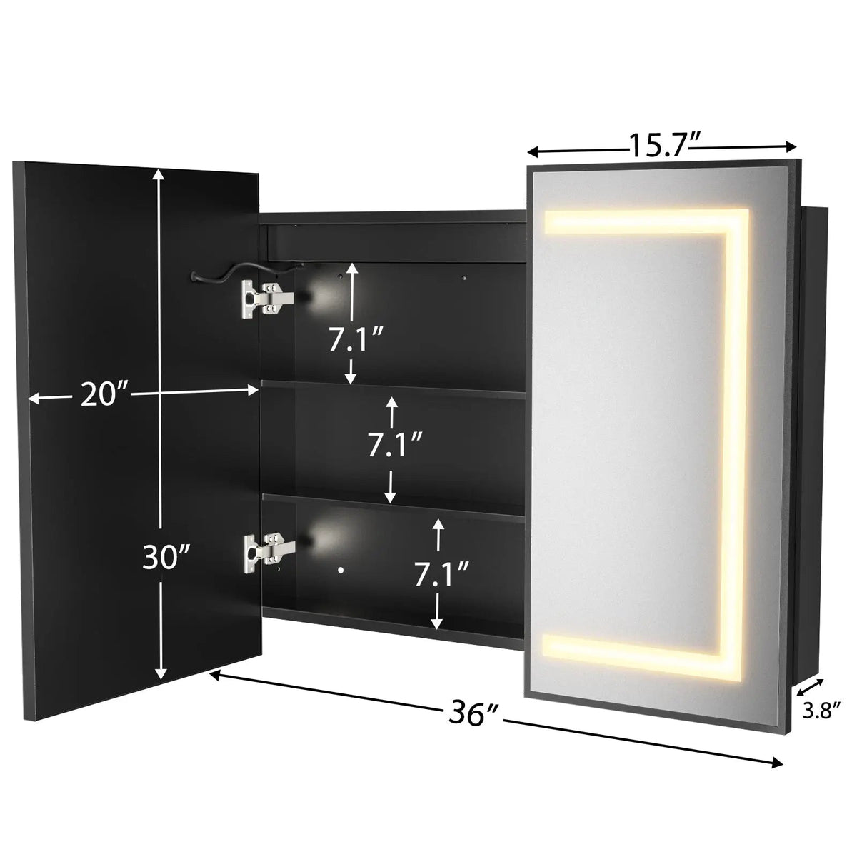 Framed LED Medicine Cabinet