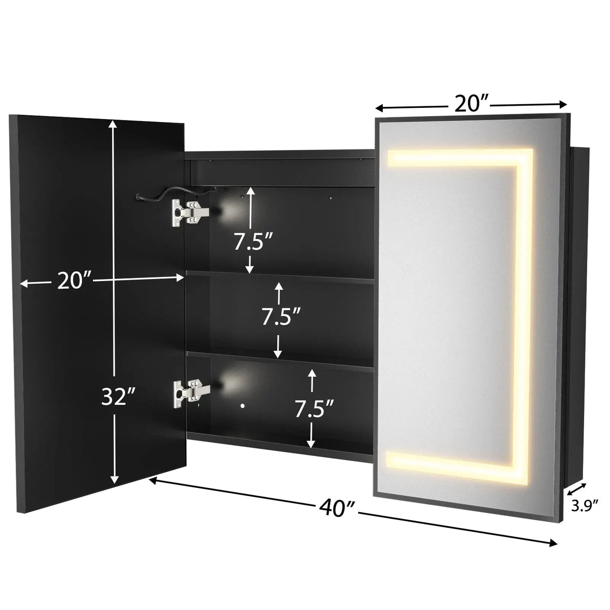 Framed LED Medicine Cabinet