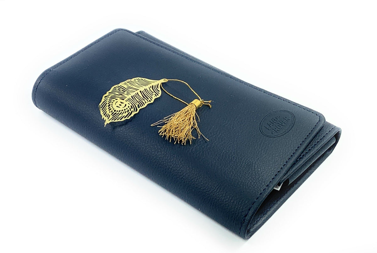 Gold Feather Bookmarks — Set of Six