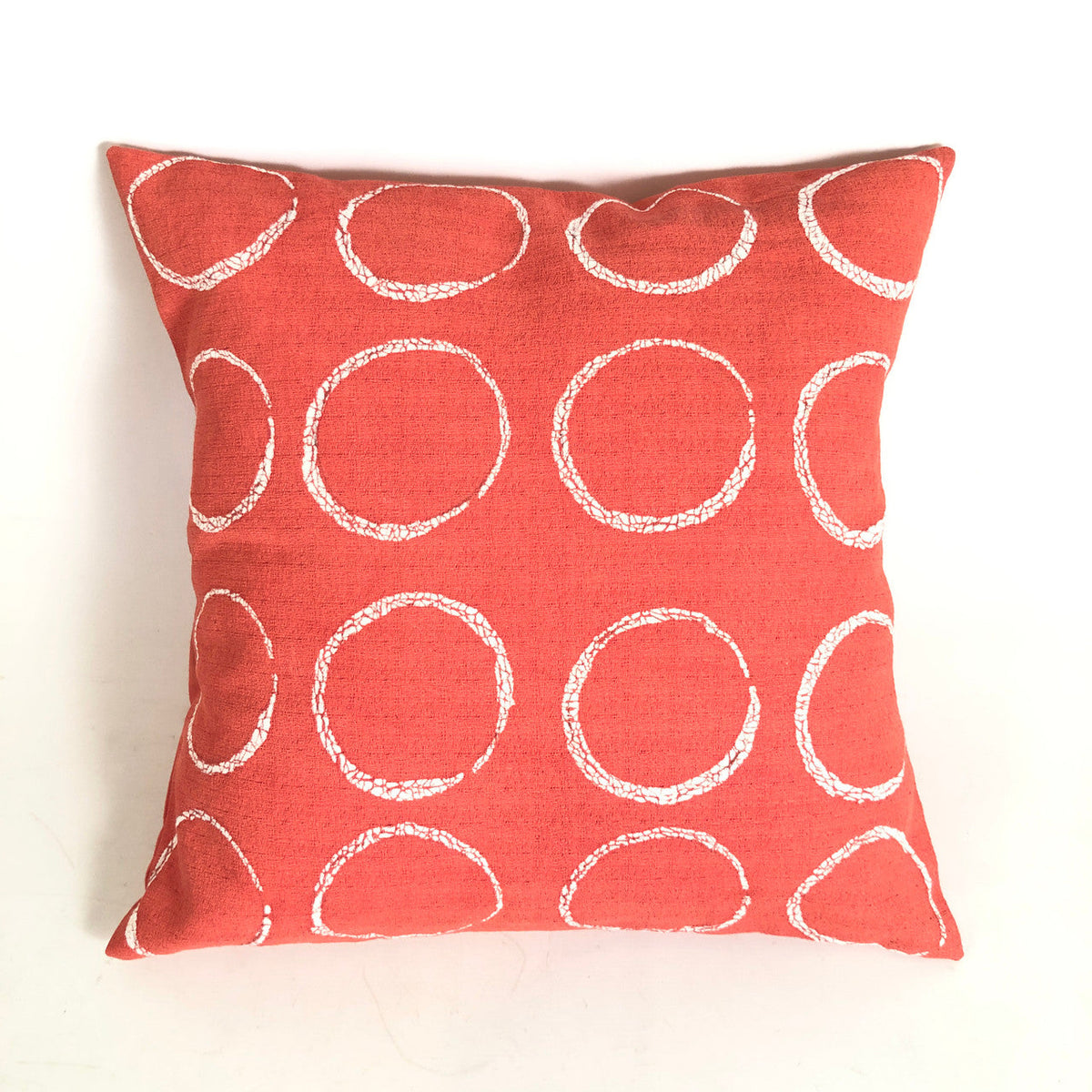 Sadza Circles Pillow Cover — Coral