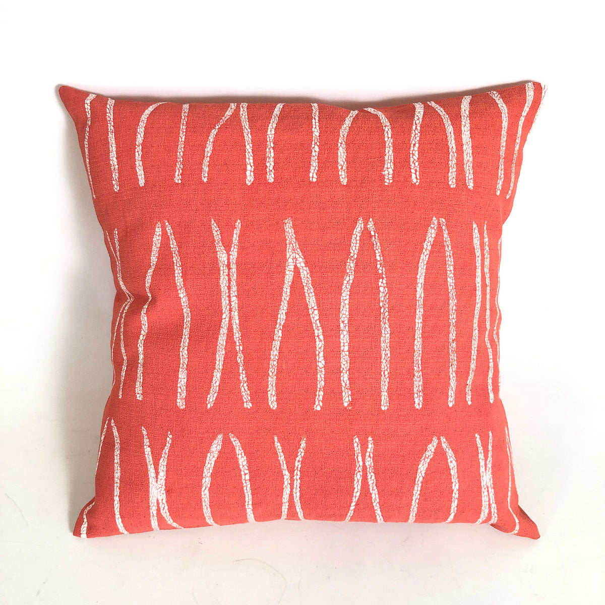 Sadza Lines Pillow Cover — Coral