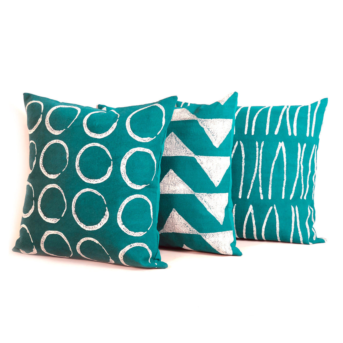 Sadza Circles Pillow Cover — Teal