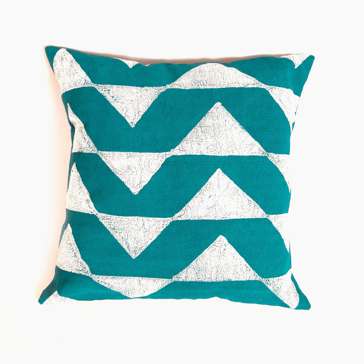 Sadza Triangles Pillow Cover — Teal