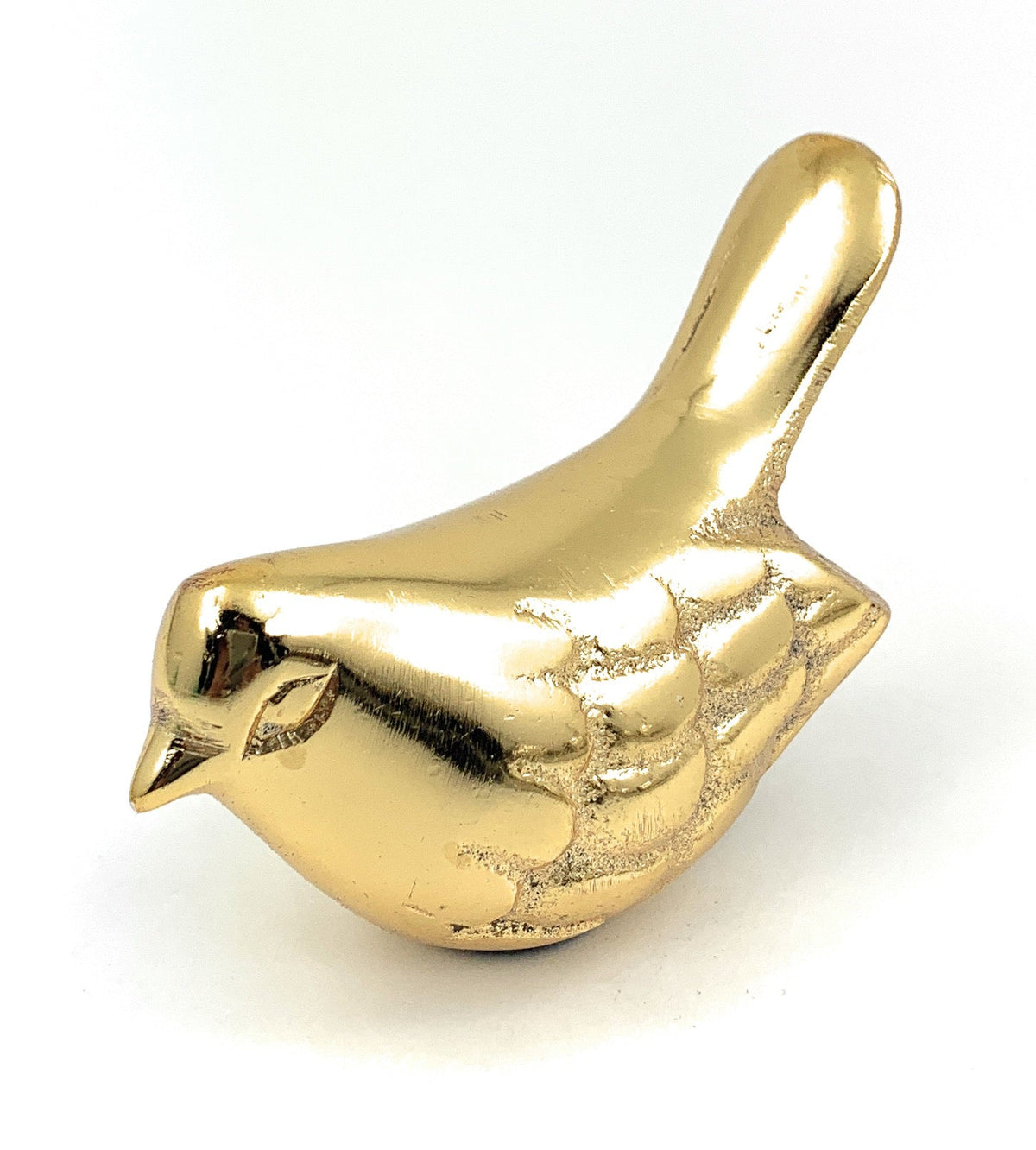 Gold Rustic Bird Figurine