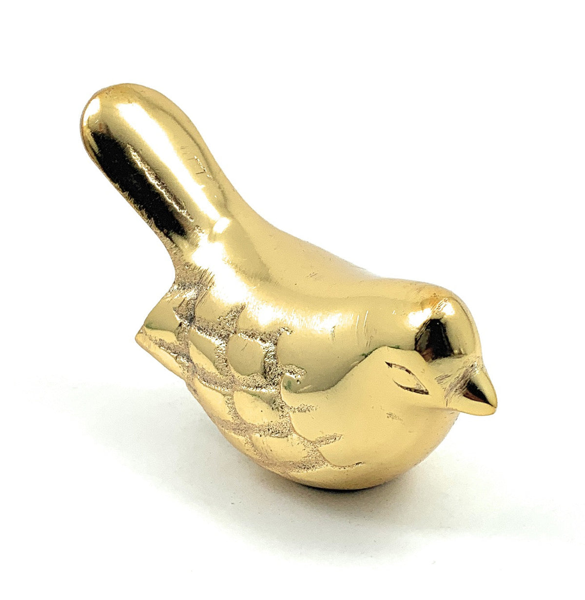Gold Rustic Bird Figurine