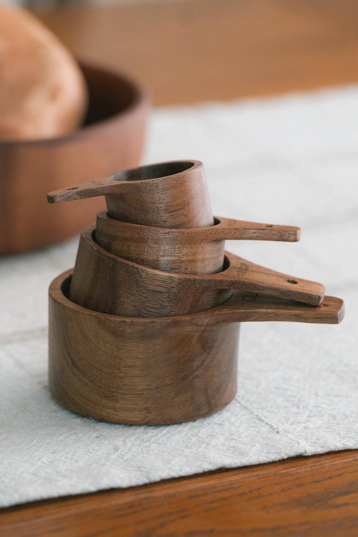 Wooden Measuring Cups — Set of Four