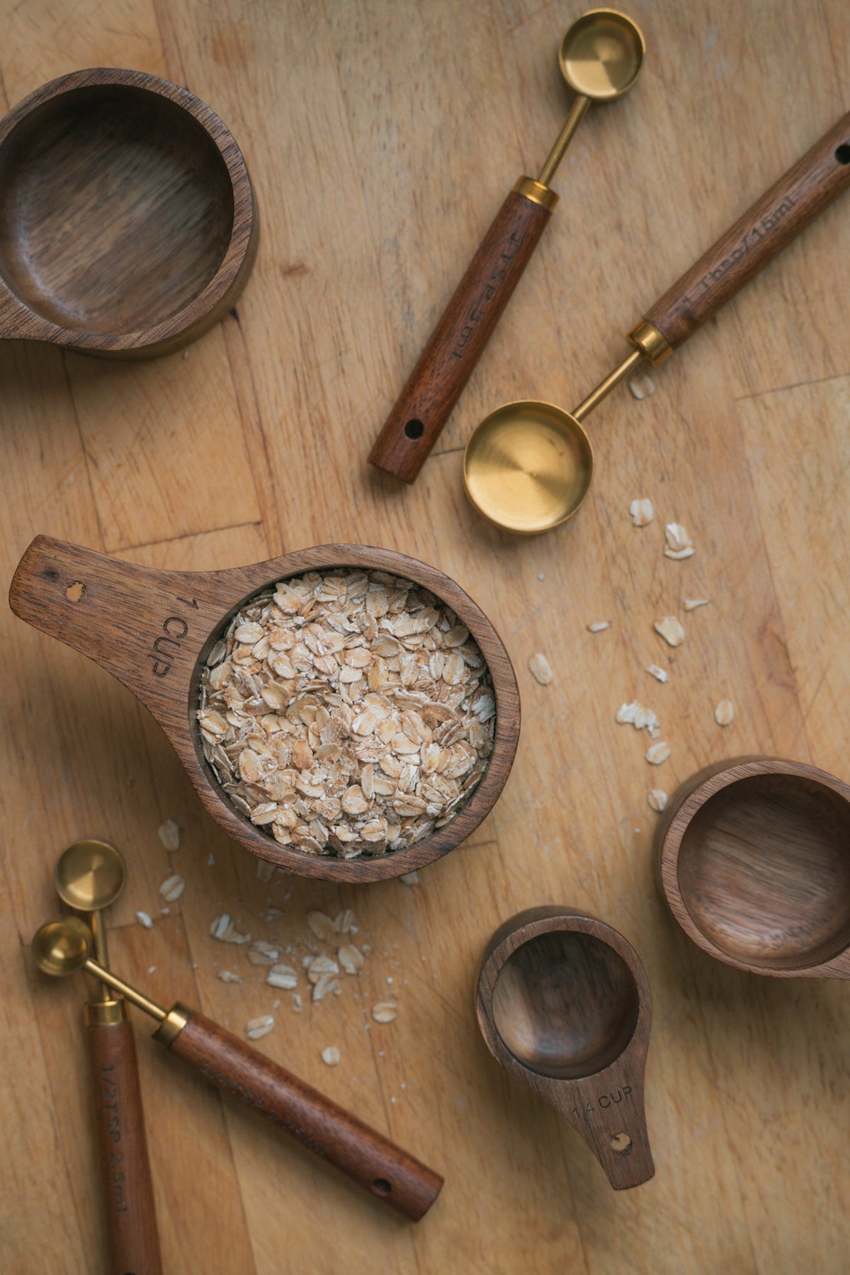 Wooden Measuring Cups — Set of Four