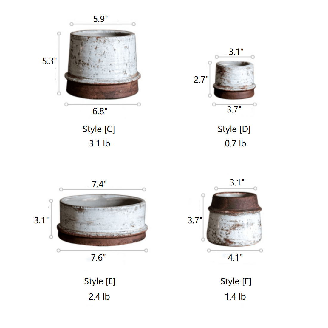 Restoration Textured Ceramic Vase — Style [C]