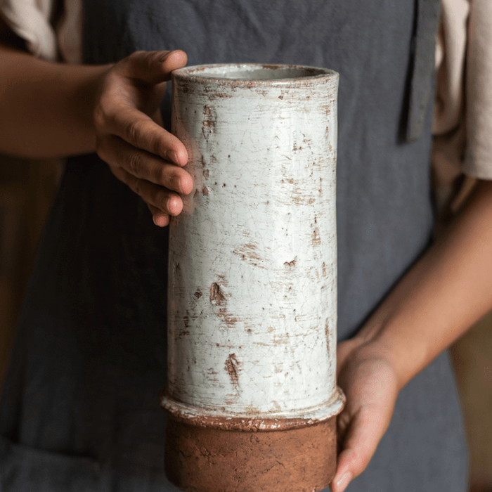 Restoration Textured Ceramic Vase