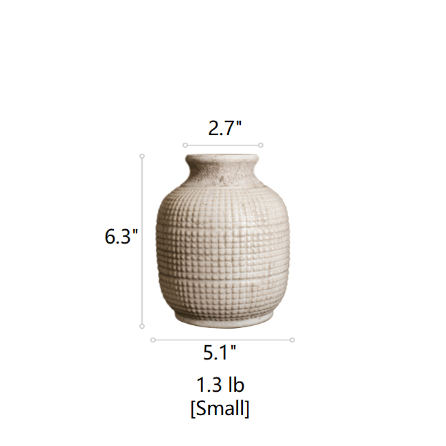 Textured Ceramic Jar Vase