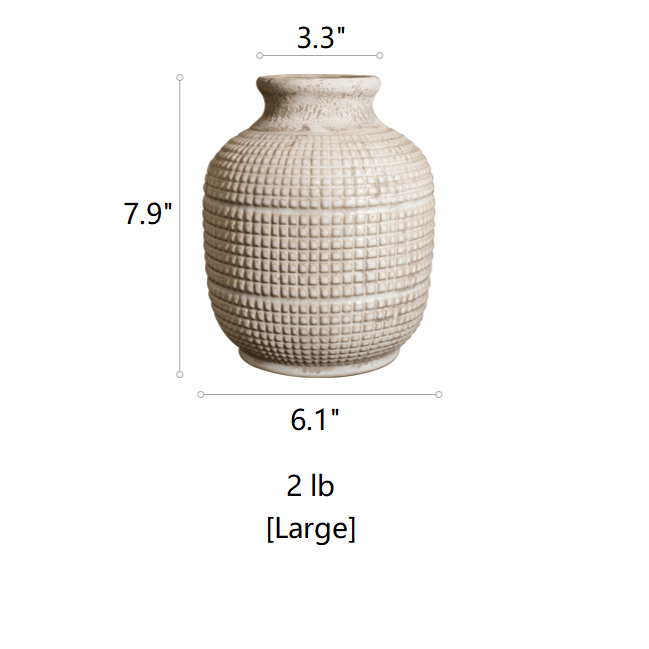 Textured Ceramic Jar Vase