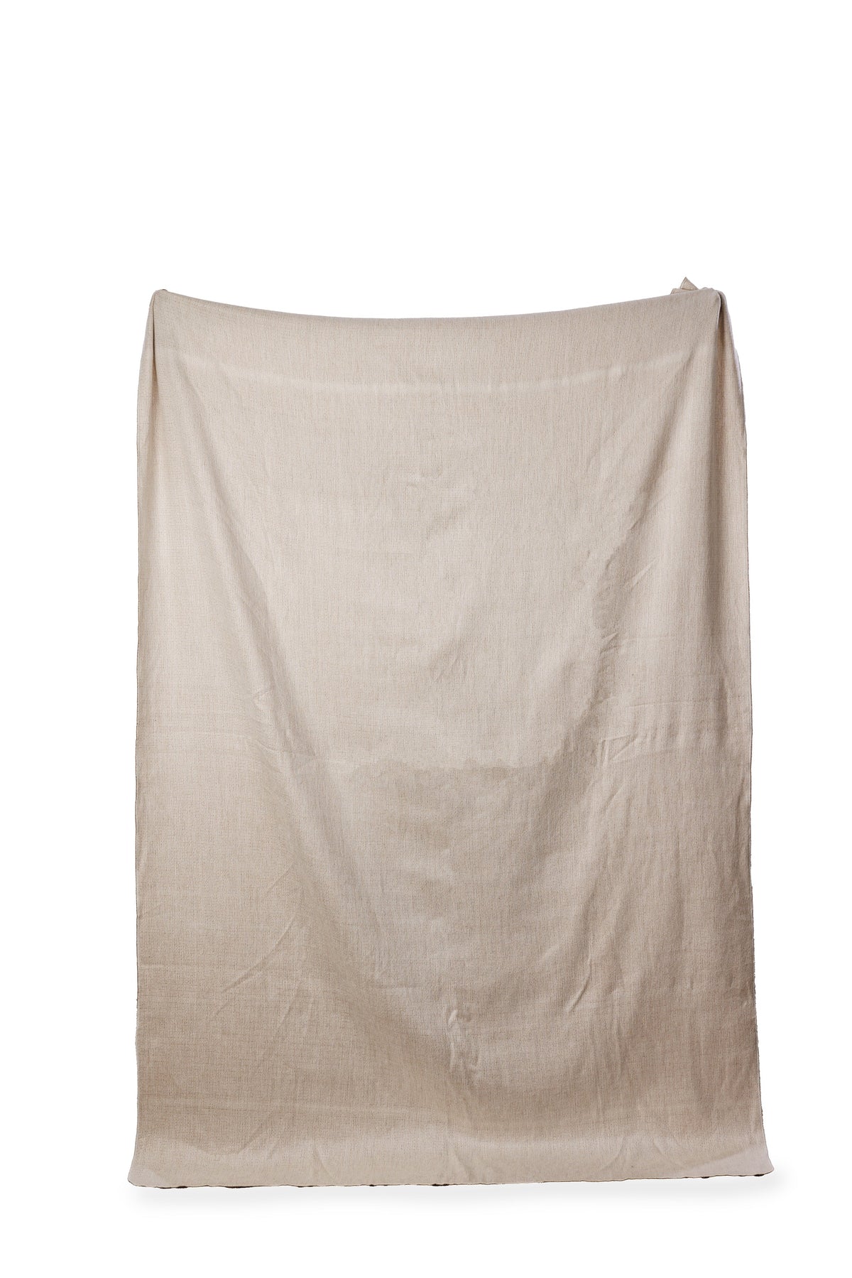 Kani Reversible Alpaca Throw — Camel & Cream