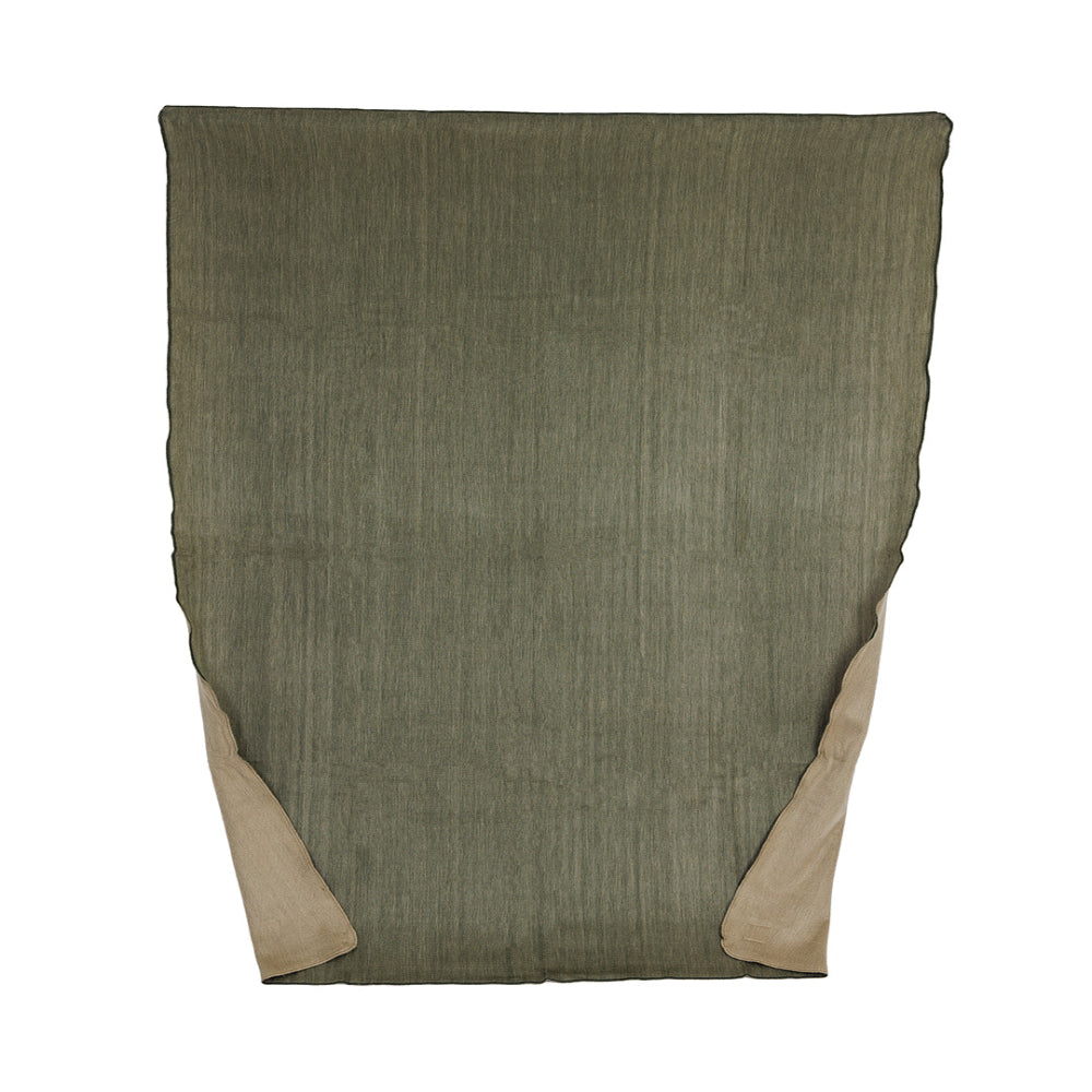 Kani Reversible Alpaca Throw — Khaki & Olive