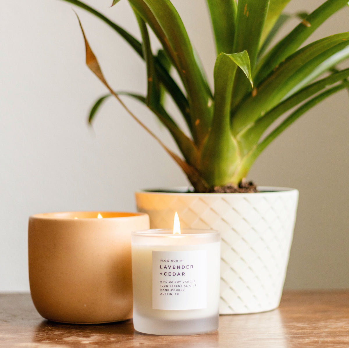 Lavender & Cedar Essential Oil Candle