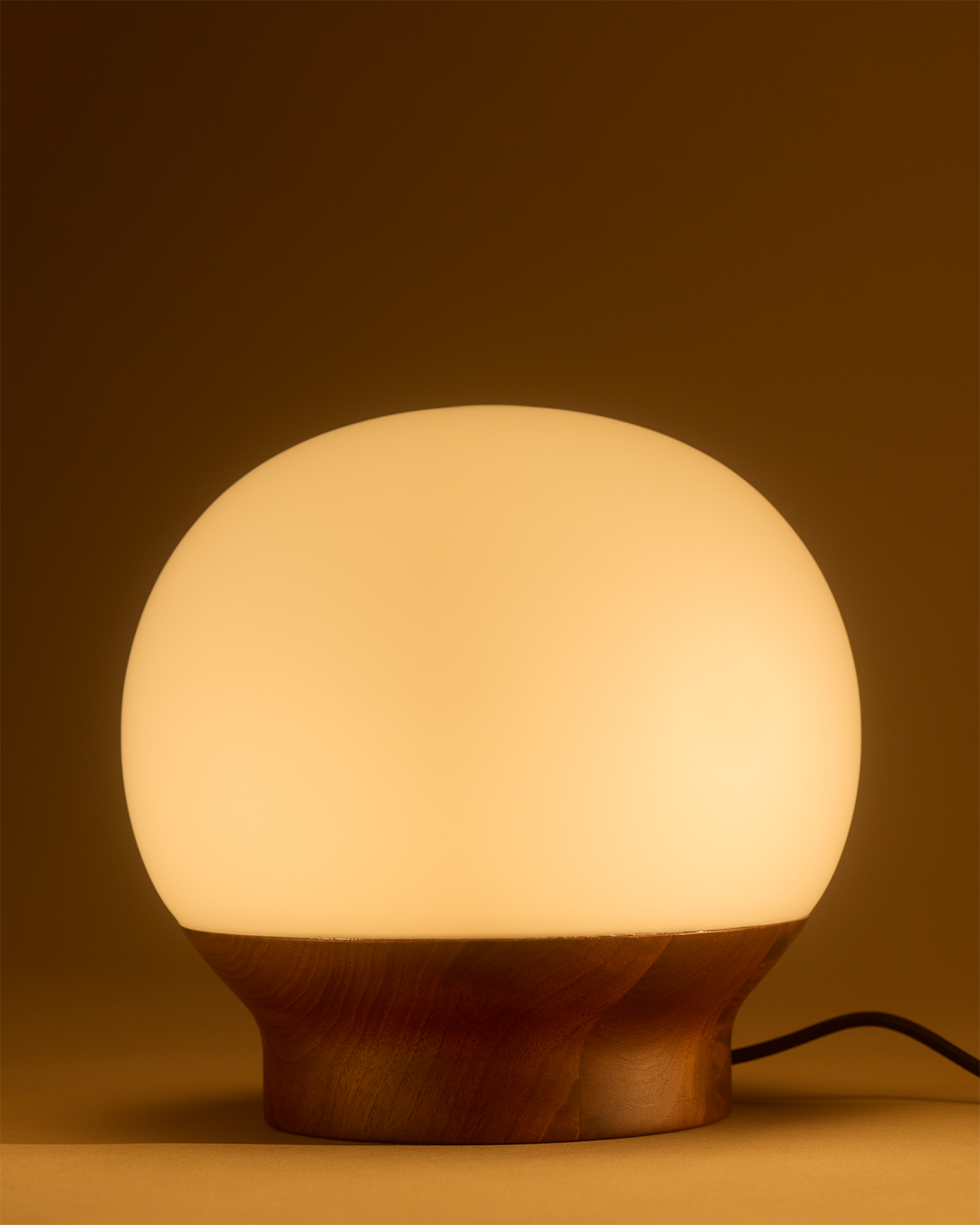 Marlow Walnut Globe Table Lamp