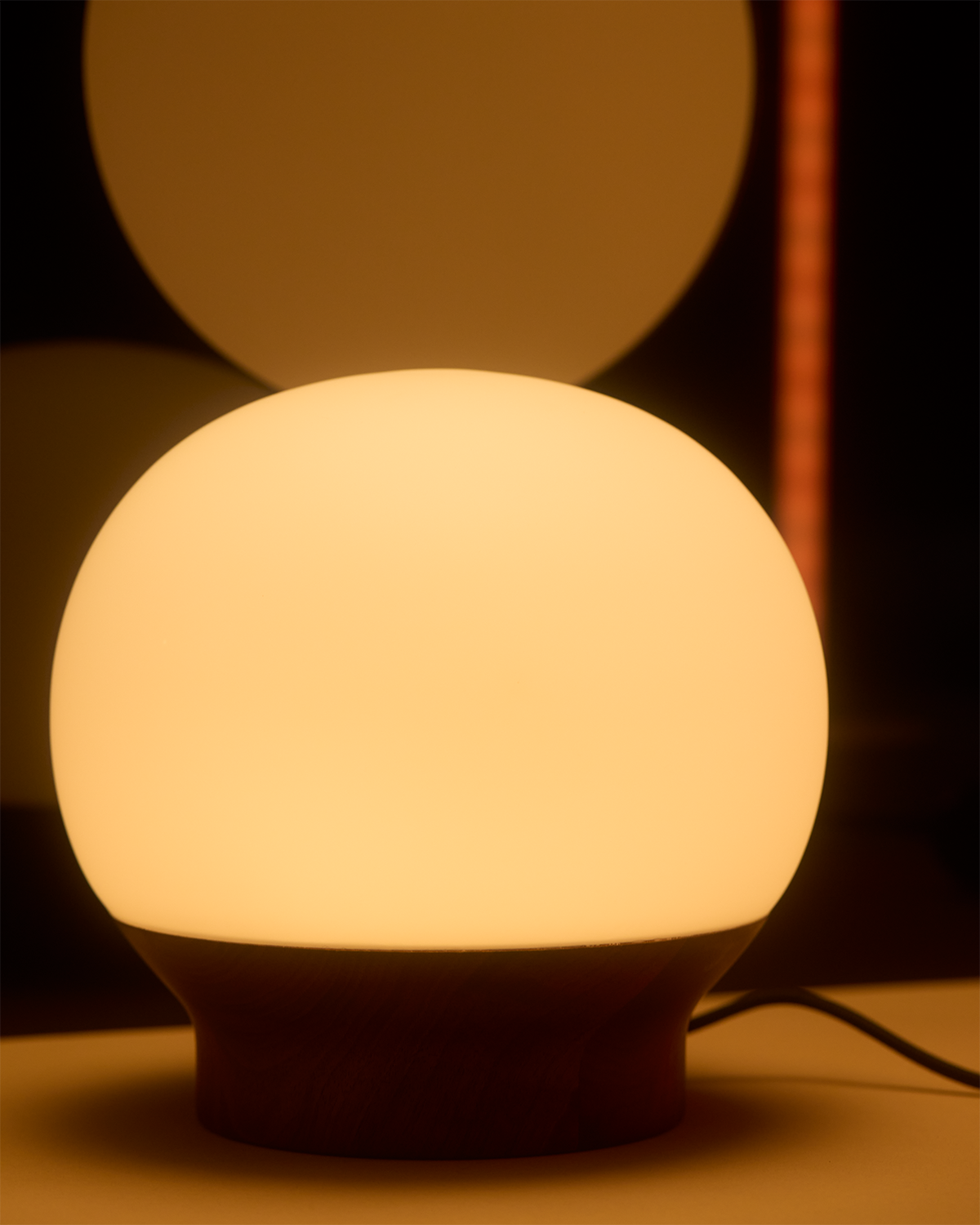 Marlow Walnut Globe Table Lamp