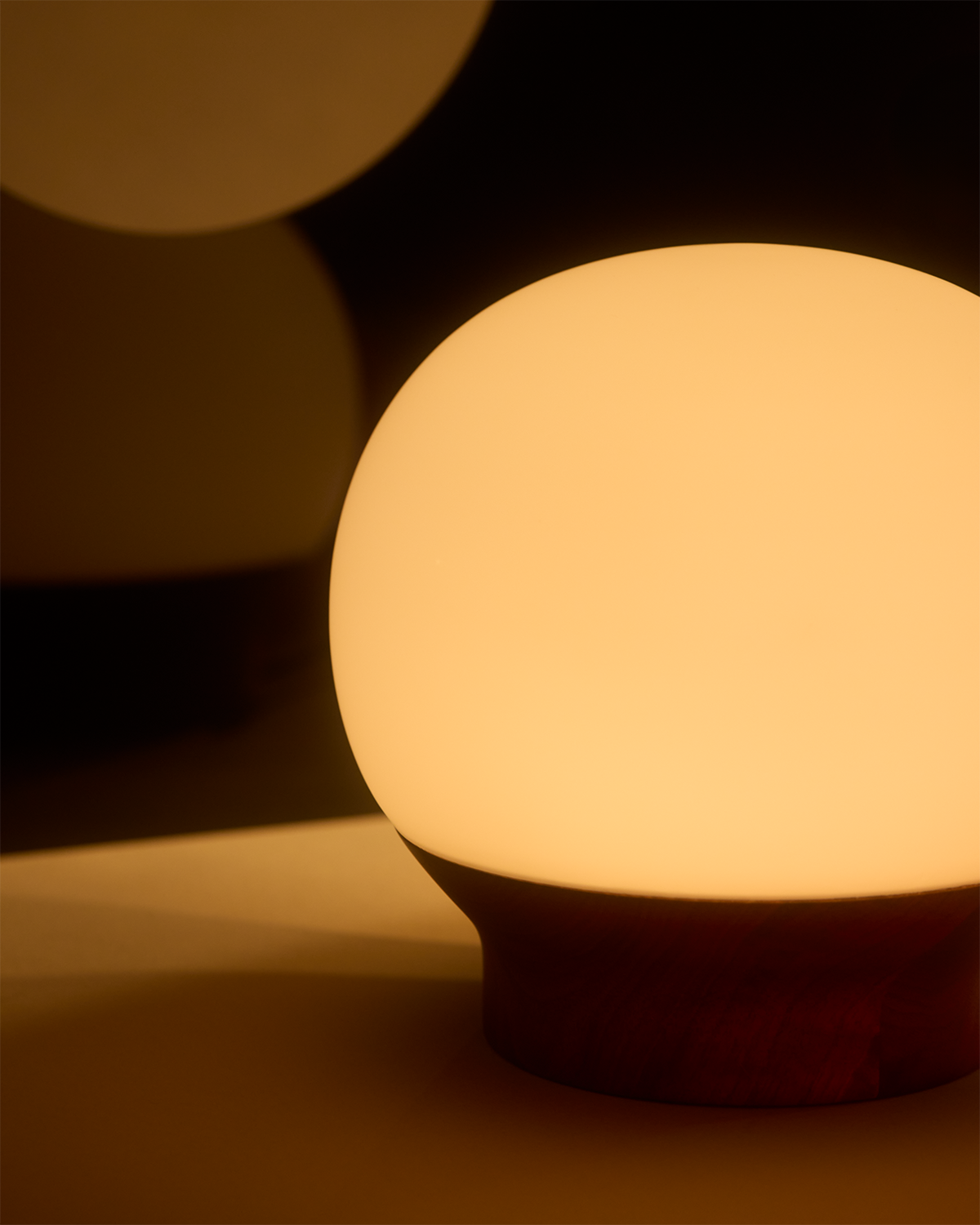 Marlow Walnut Globe Table Lamp