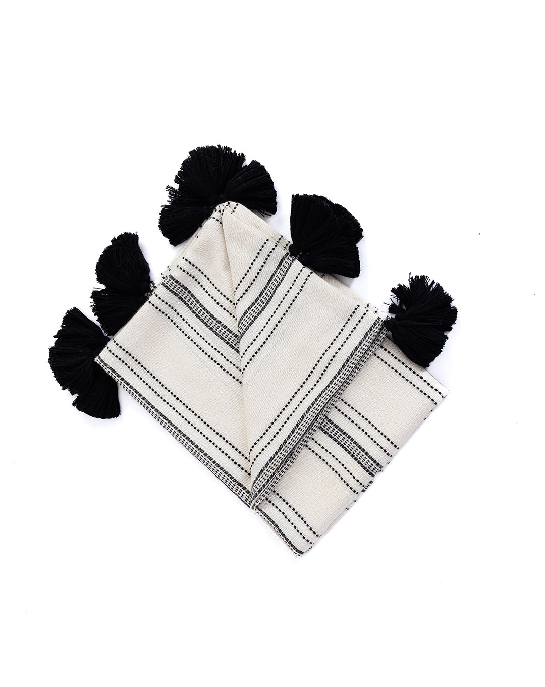 Miska Alpaca Throw — Ink & Ivory Pinstripe