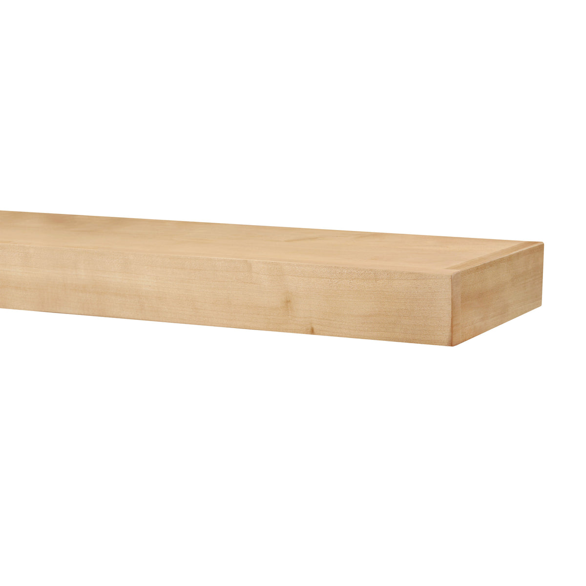 Farmhouse Poplar Floating Kitchen Shelf — Natural / 24" x10" x3"