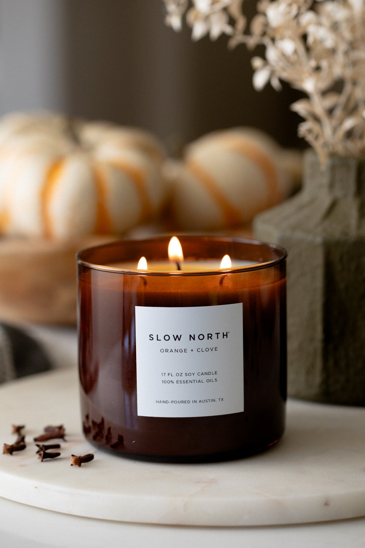 Orange & Clove Three-Wick Soy Candle