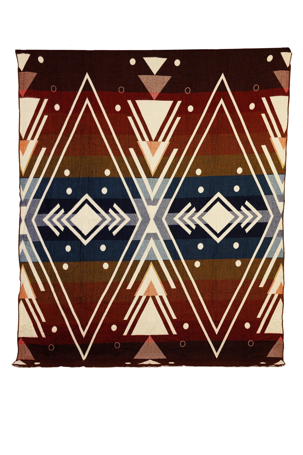 Yachana Alpaca Throw — Red & Blue Chevron