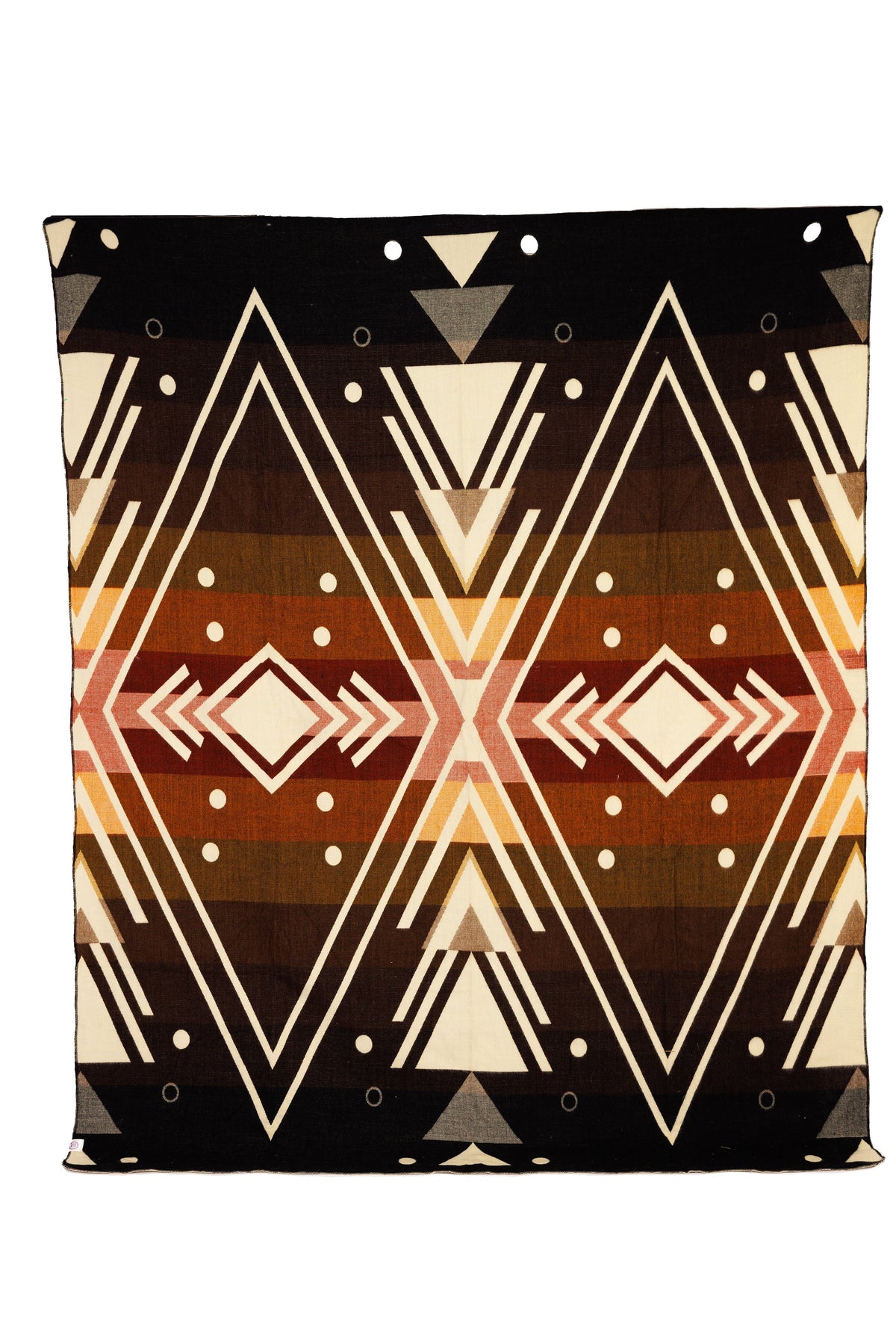 Yachana Alpaca Throw — Peach & Red Chevron