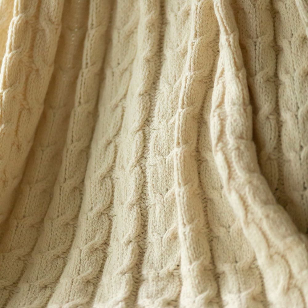 Muru Alpaca & Pima Cotton Throw — Ivory