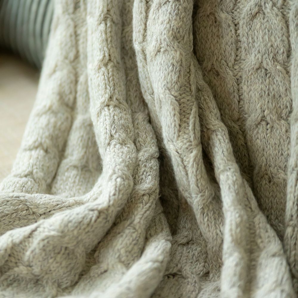 Muru Alpaca & Pima Cotton Throw — Silver Gray