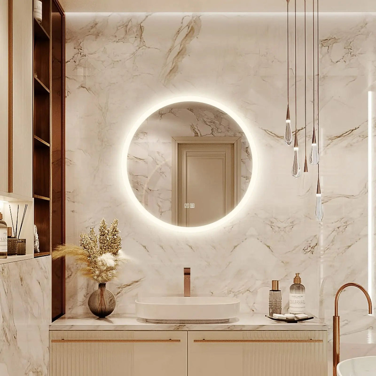 Round LED Vanity Mirror — 24 inch