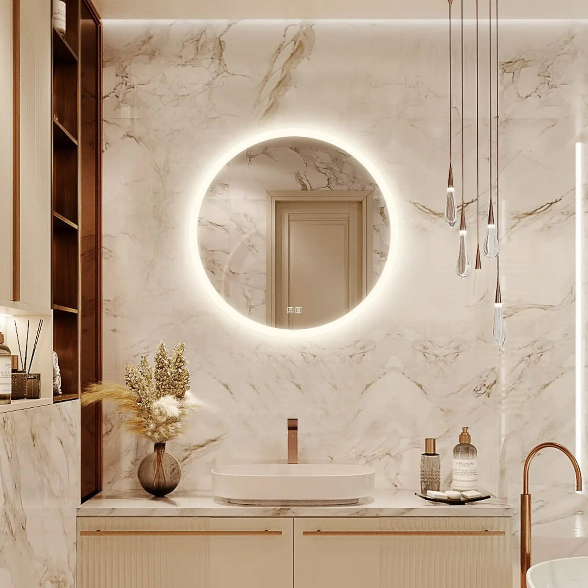 Round LED Vanity Mirror — 28 inch