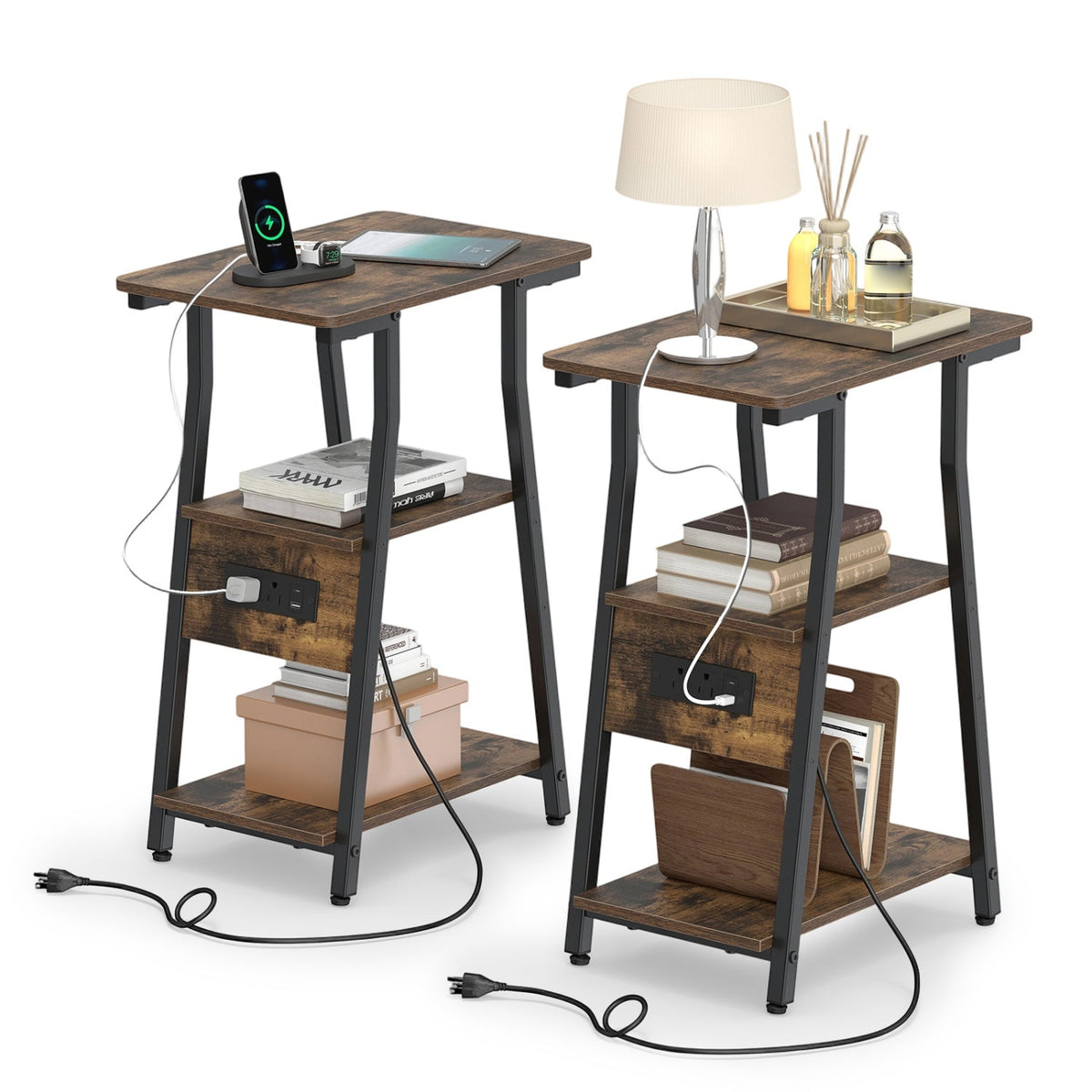 Charging Side Tables — Set of Two