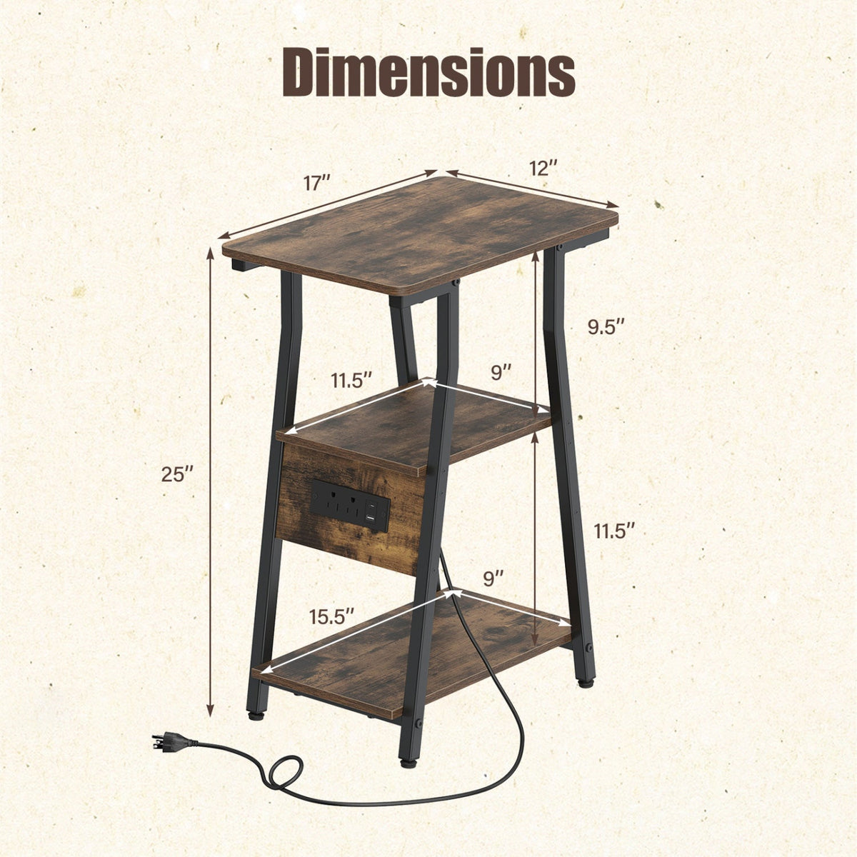Charging Side Tables — Set of Two