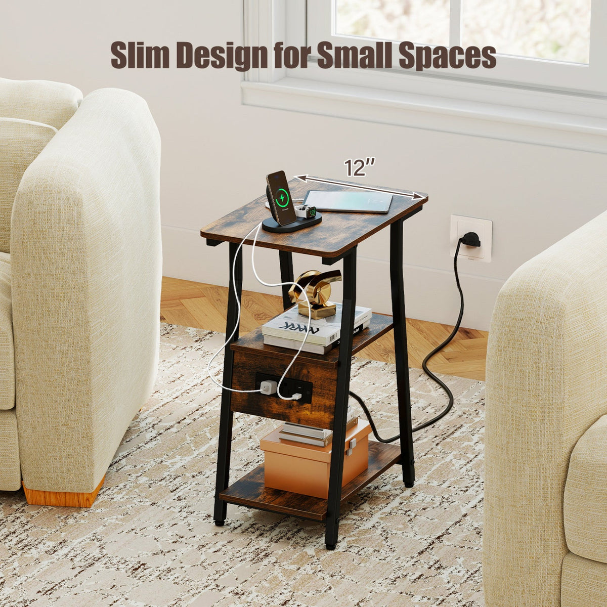 Charging Side Tables — Set of Two