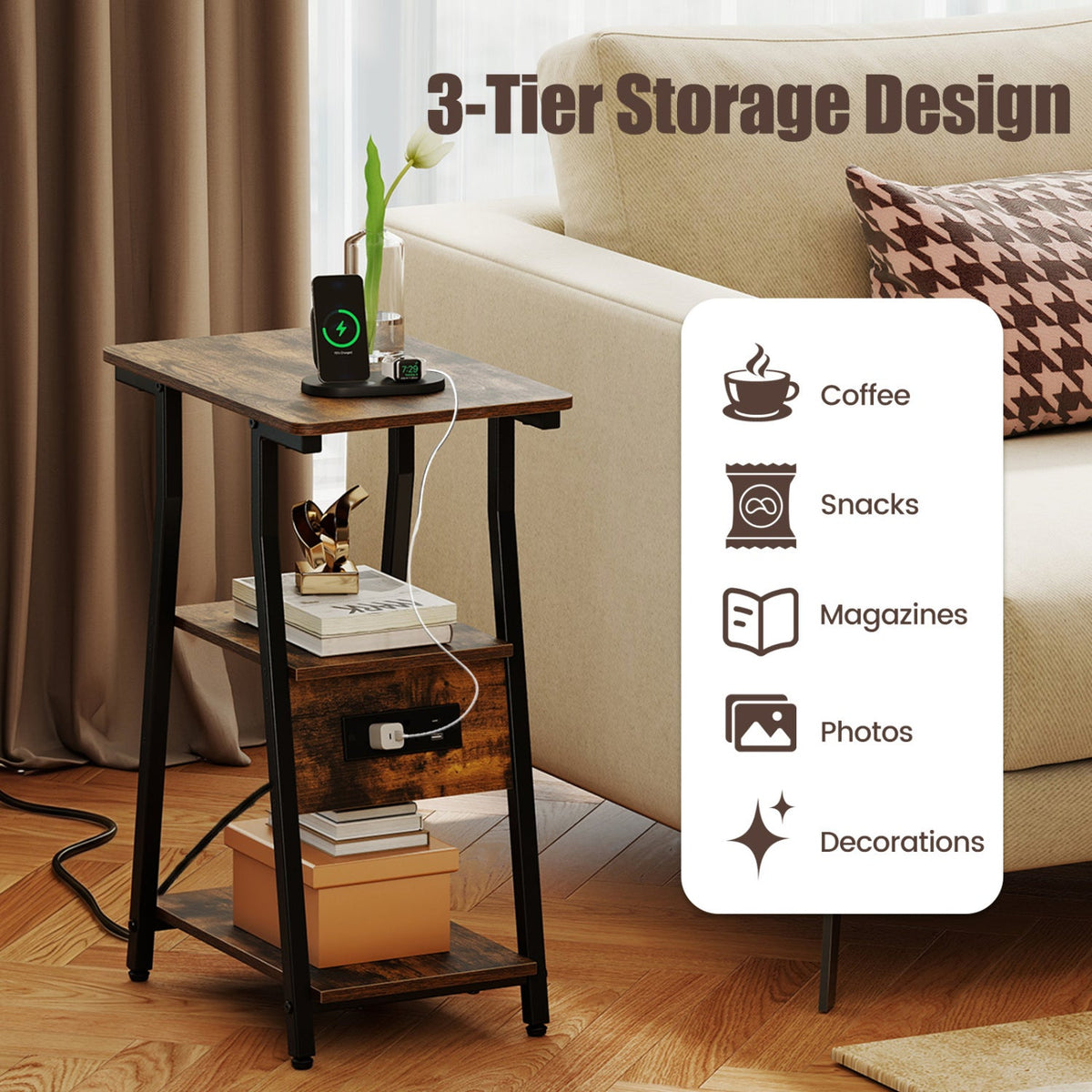Charging Side Tables — Set of Two