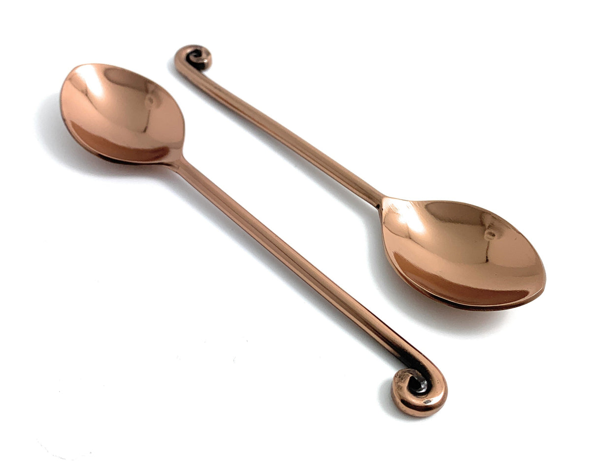 Copper-Finish Teaspoons — Set of 6