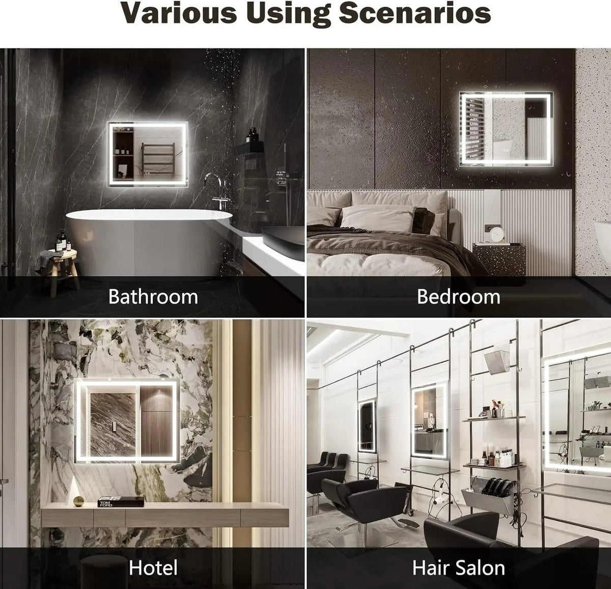 Standard Center Glow LED Mirror