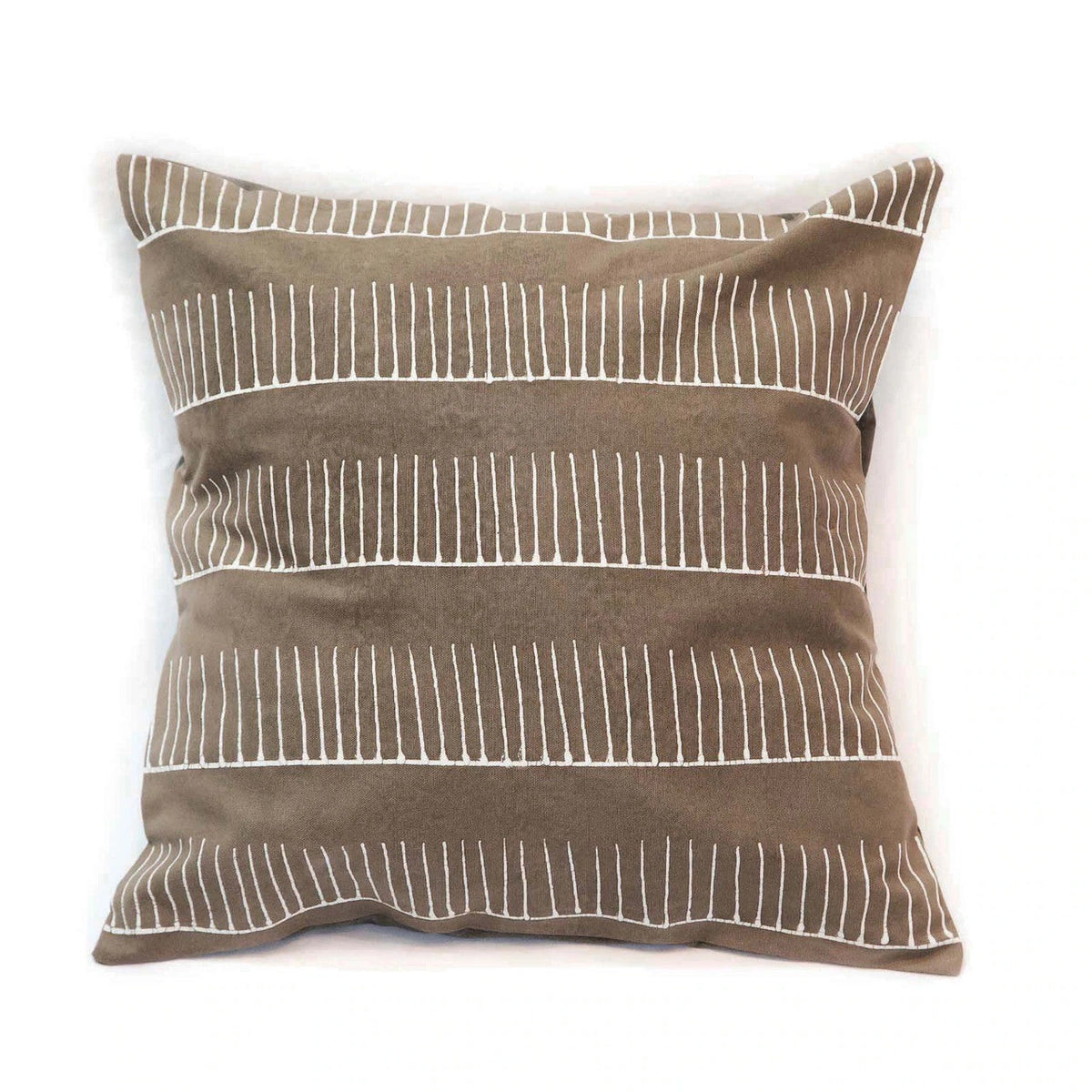 Tribal Cloth Rake Pillow Cover — Clay