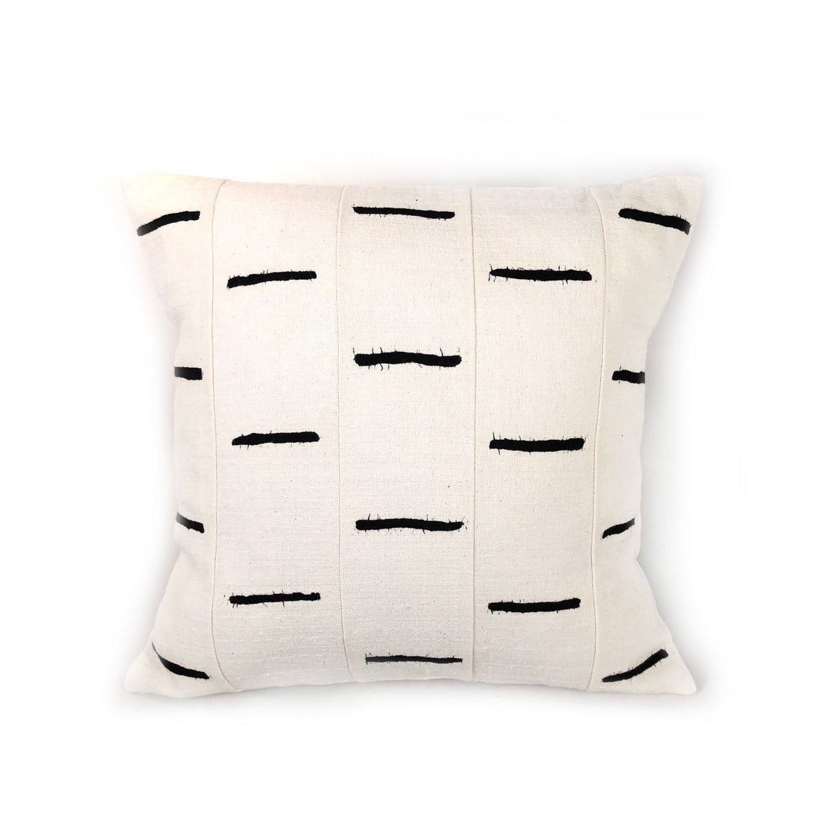 Sadza Dashes Pillow Cover — White