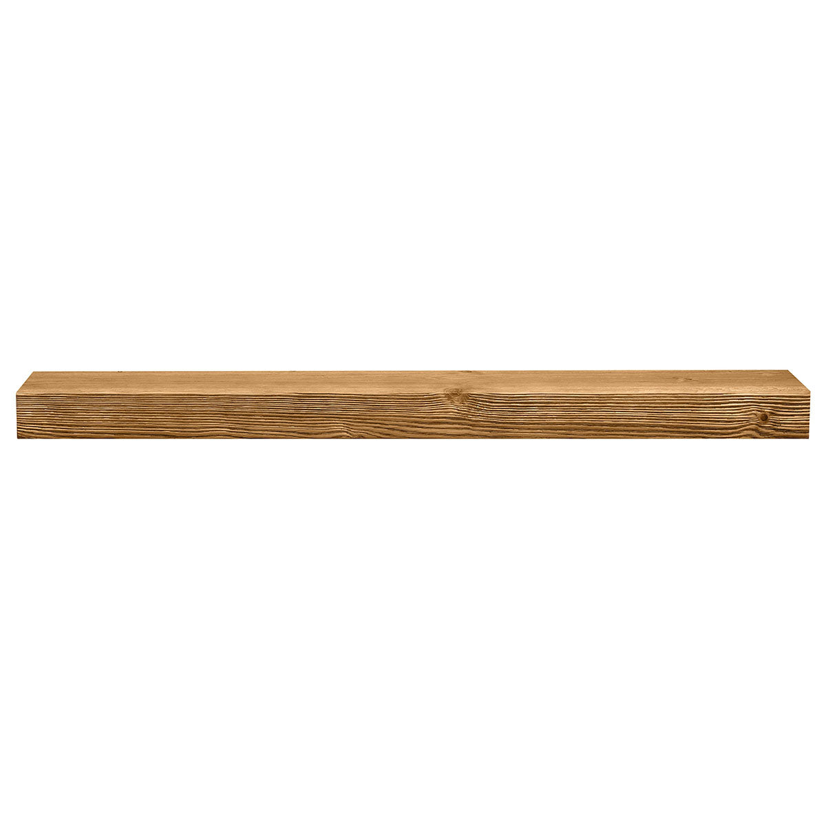 Textured Solid Wood Mantel Shelf