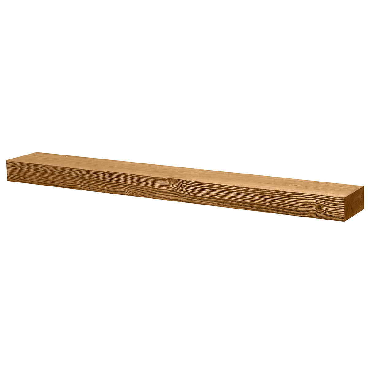 Textured Solid Wood Mantel Shelf