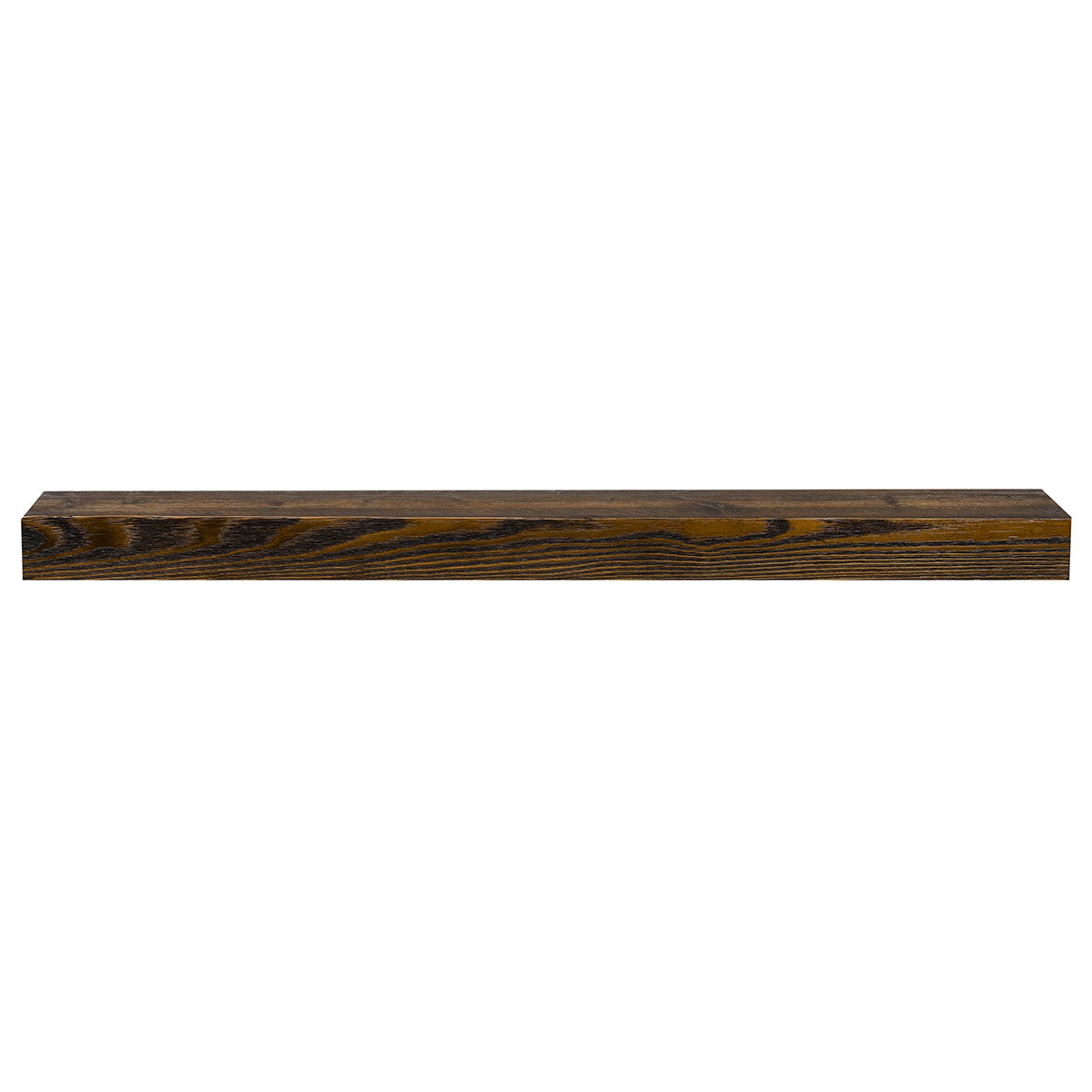 Textured Solid Wood Mantel Shelf