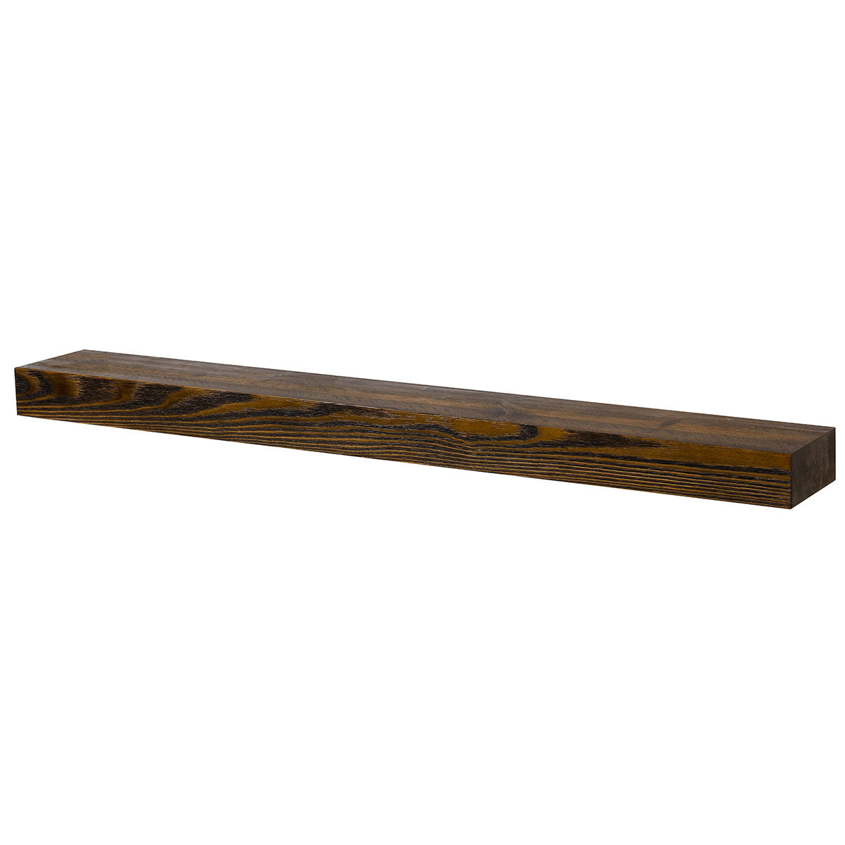 Textured Solid Wood Mantel Shelf