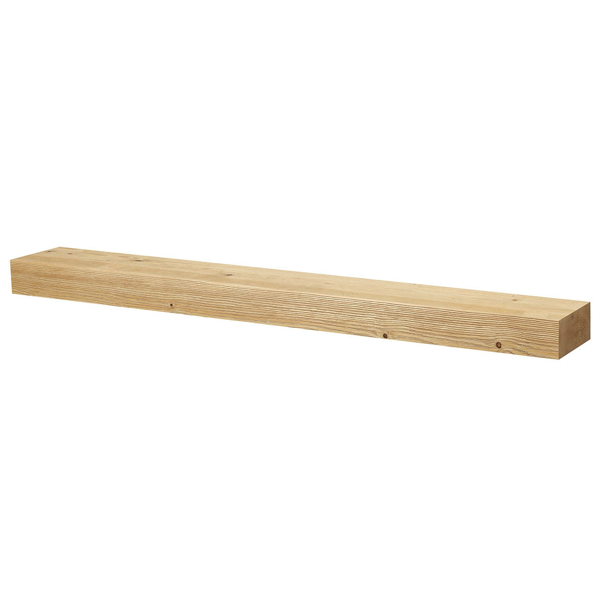 Textured Solid Wood Mantel Shelf