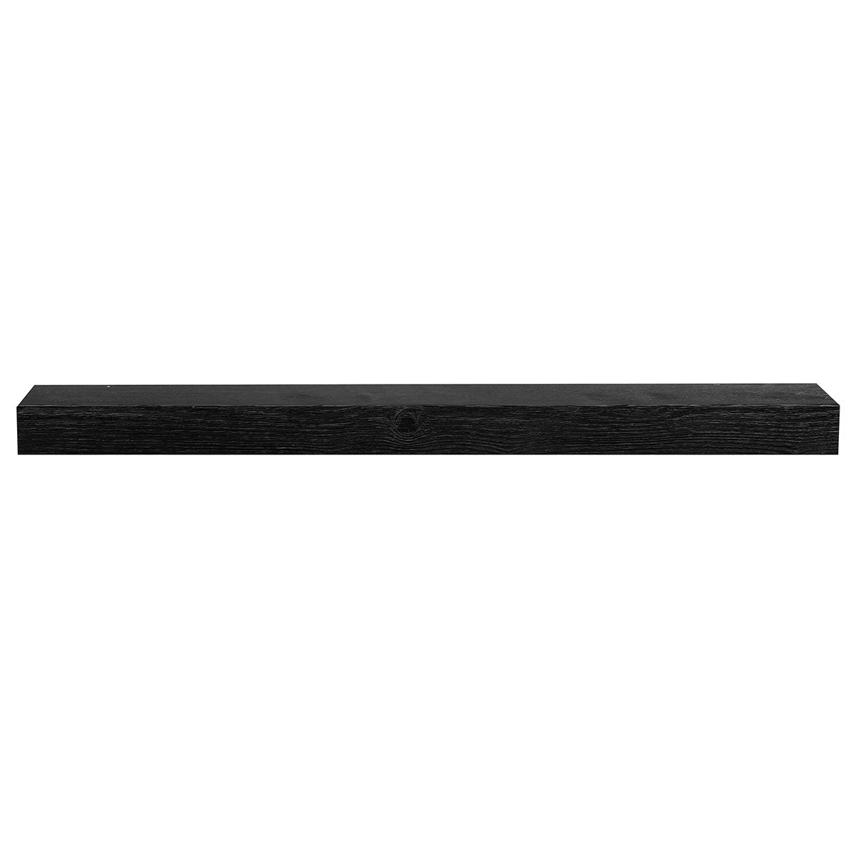 Textured Solid Wood Mantel Shelf