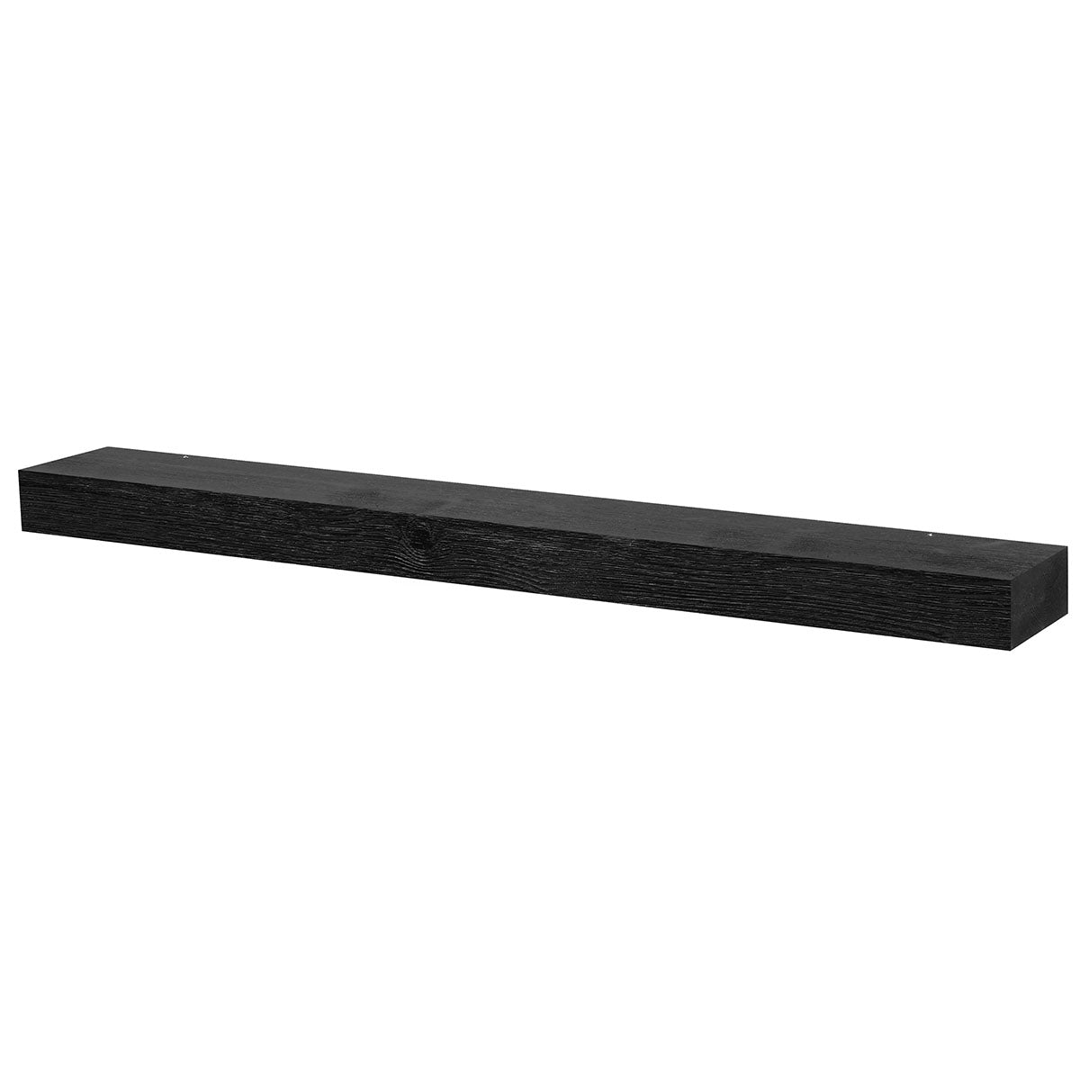 Textured Solid Wood Mantel Shelf