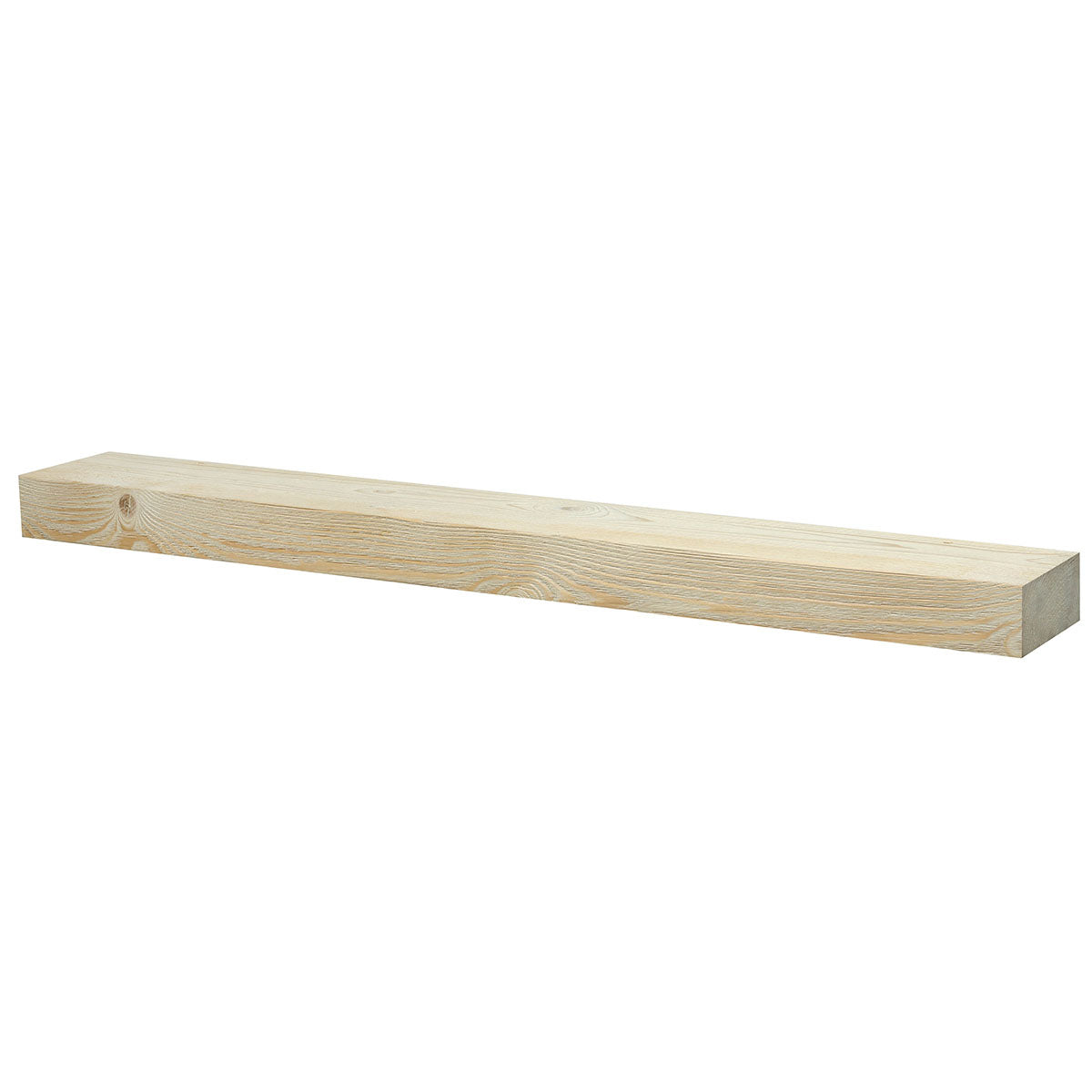 Textured Solid Wood Mantel Shelf