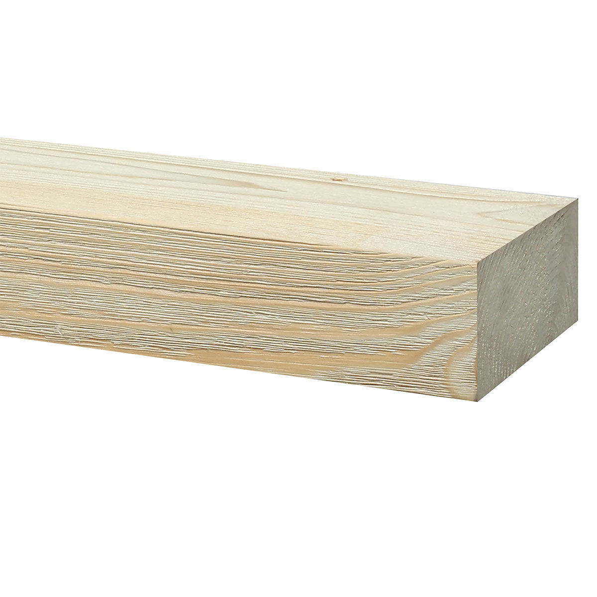Textured Solid Wood Mantel Shelf — Unfinished / 24"W x2.75"H x 6.75"D