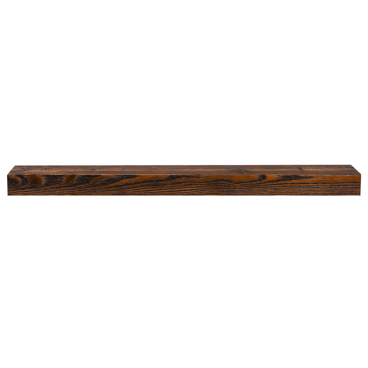 Textured Solid Wood Mantel Shelf