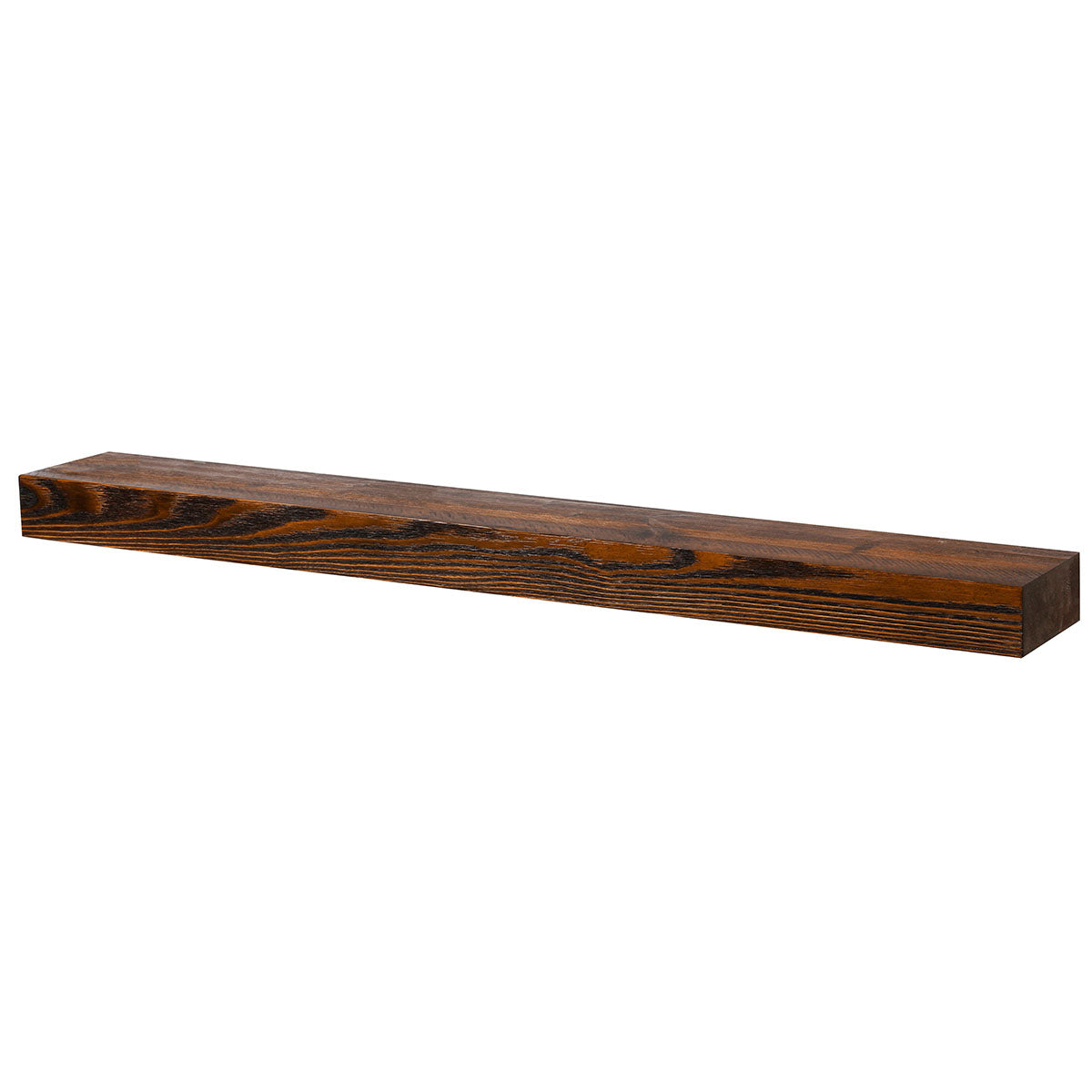 Textured Solid Wood Mantel Shelf